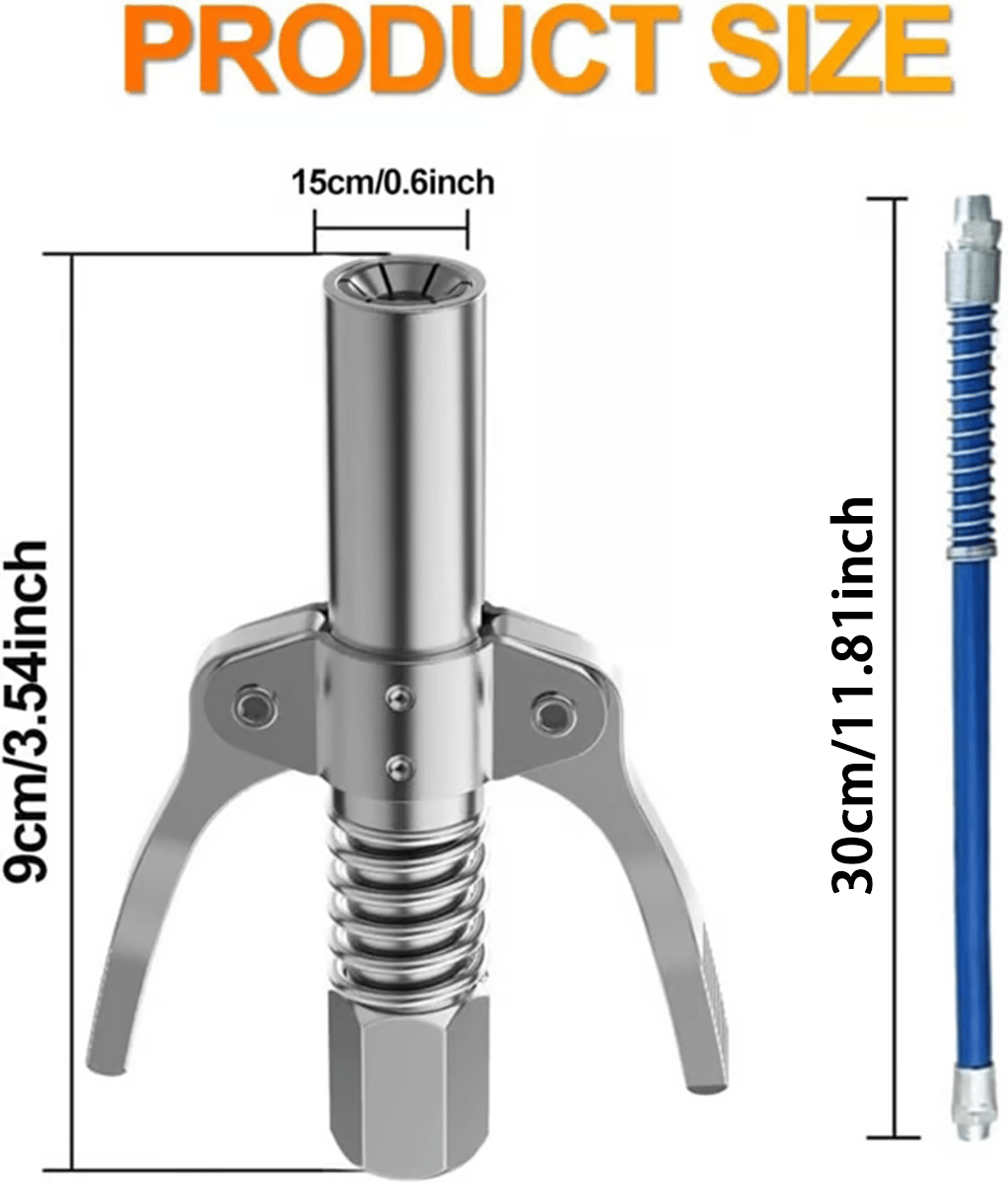 Hosday® Double Handle High Pressure Quick Release Grease Coupler