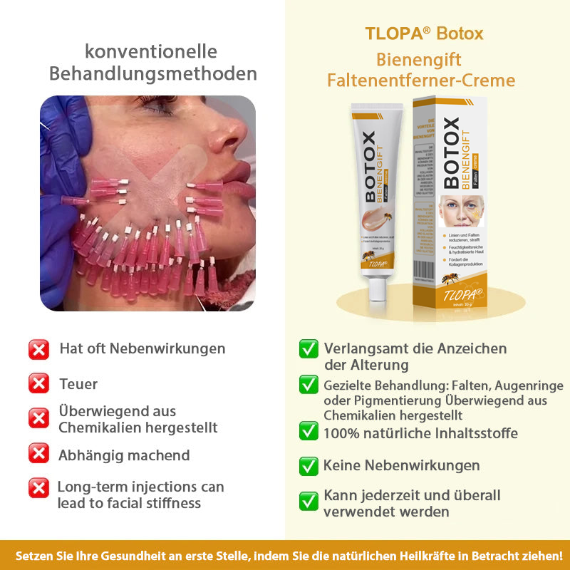 👨‍⚕️ Hergestellt in Deutschland - ✨TLOPA® Botox Bienenvenom Faltenentfernungscreme