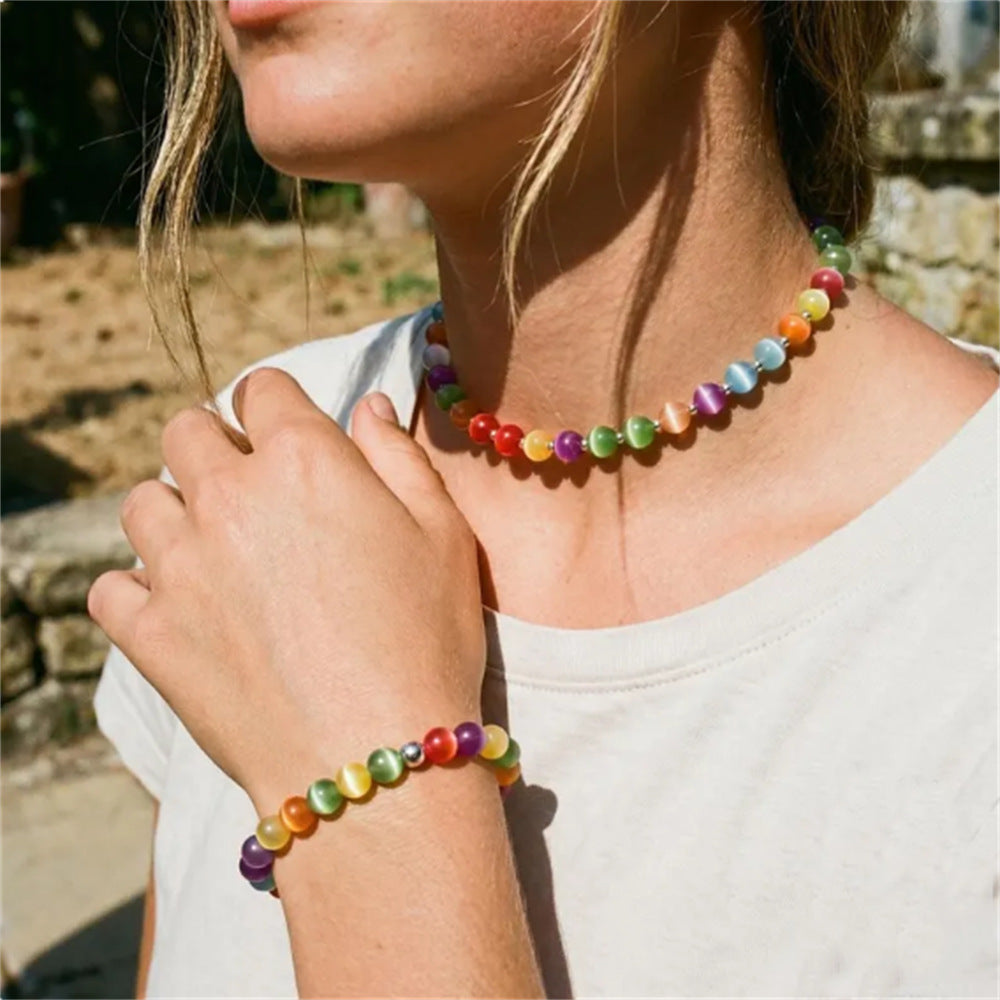 🚗 NUR HEUTE: 80 % RABATT ✨ 🌈 CZTICLE® Dopamine UV Reactive Beaded Jewelry – Your New Summer Staple