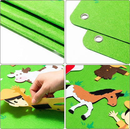 🚗 NUR HEUTE: 80 % RABATT ✨Hosday® Montessori Learning Felt Board - Explore Imaginative Worlds!