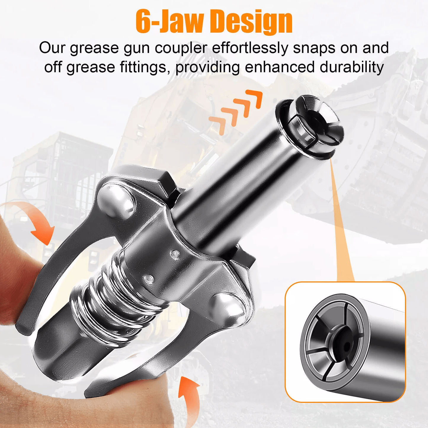 Hosday® Double Handle High Pressure Quick Release Grease Coupler