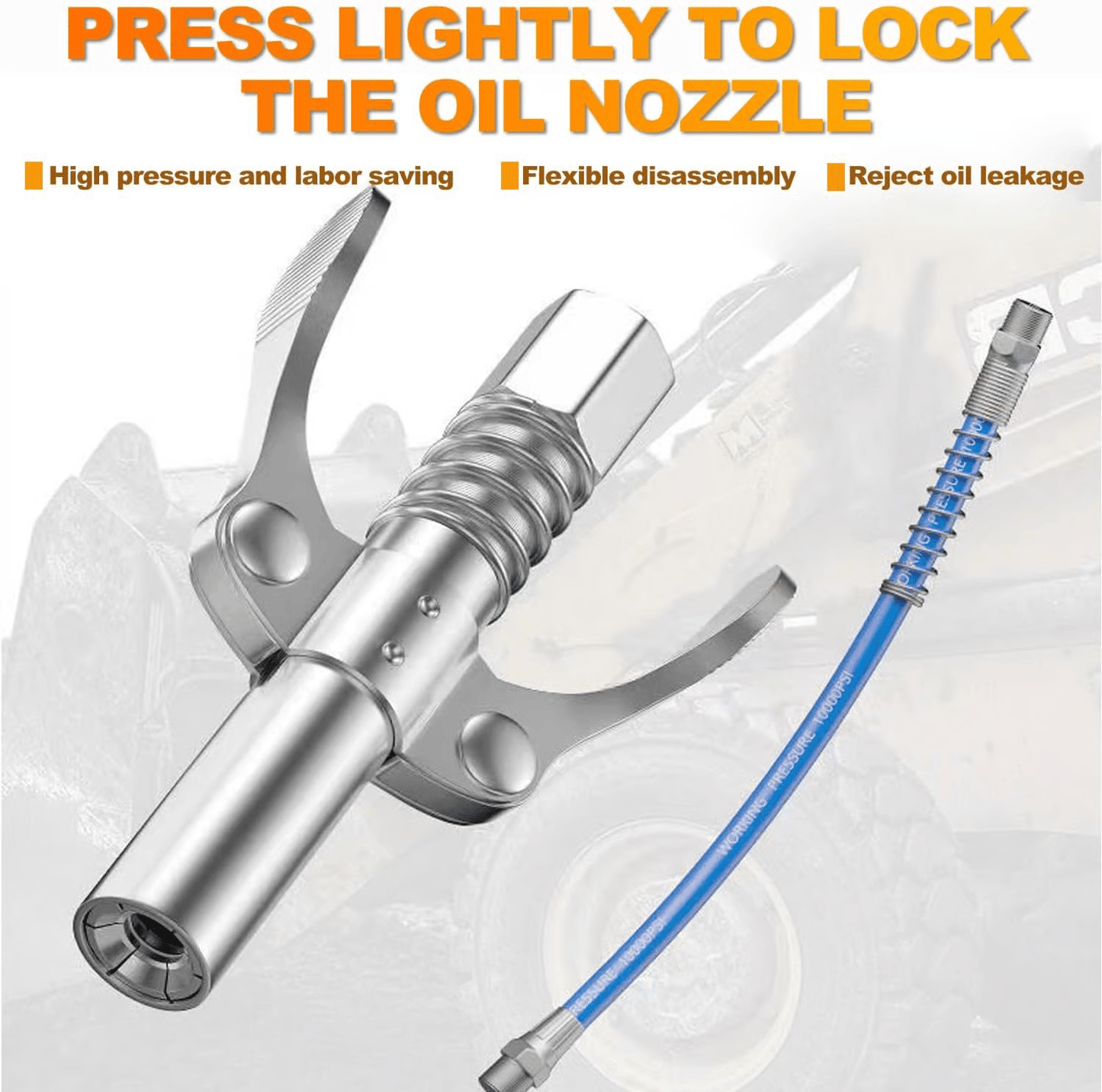 Hosday® Double Handle High Pressure Quick Release Grease Coupler