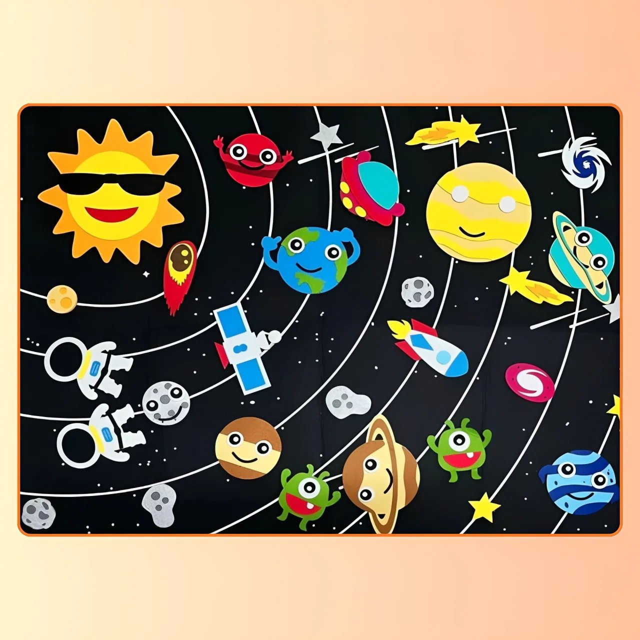 🚗 NUR HEUTE: 80 % RABATT ✨Hosday® Montessori Learning Felt Board - Explore Imaginative Worlds!