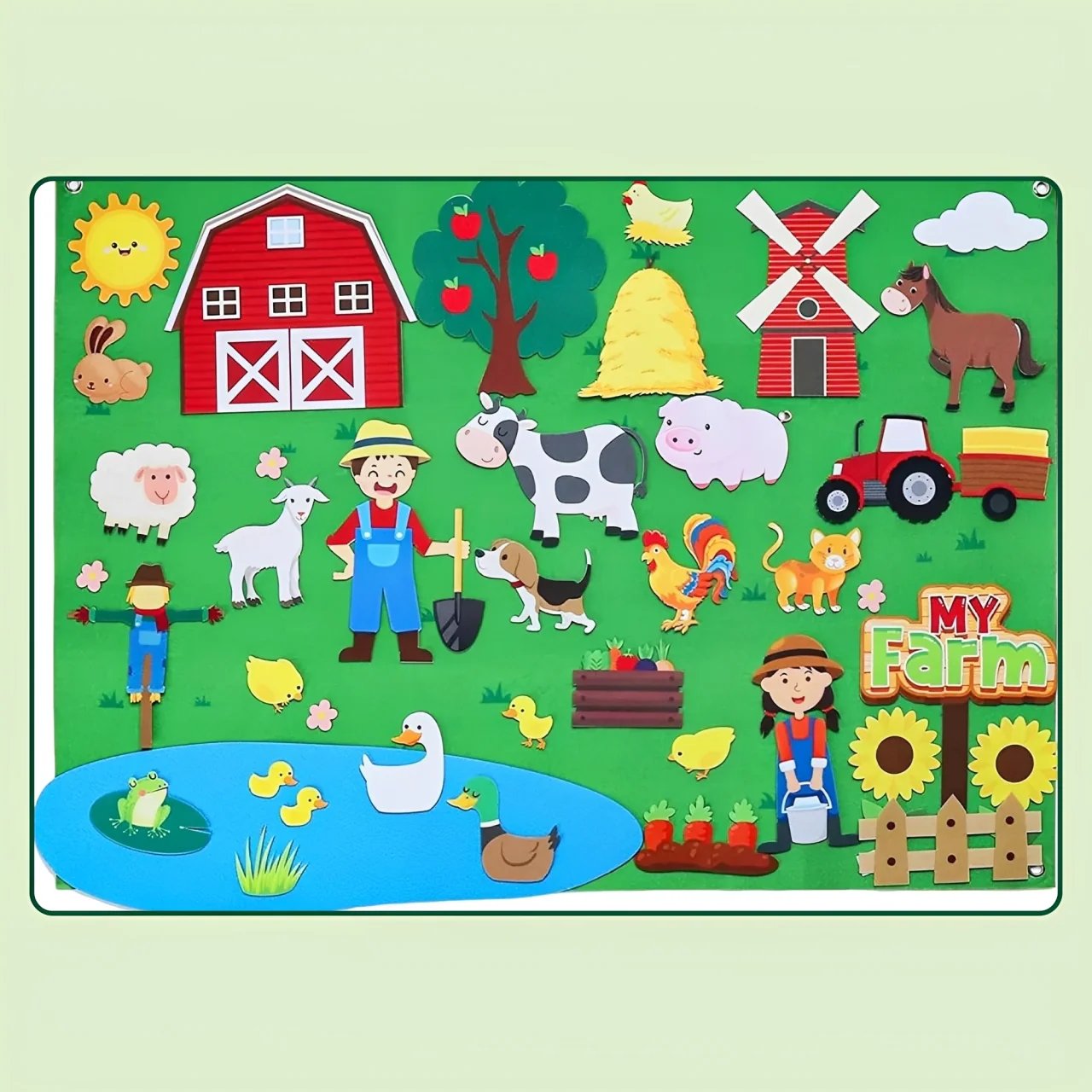 🚗 NUR HEUTE: 80 % RABATT ✨Hosday® Montessori Learning Felt Board - Explore Imaginative Worlds!
