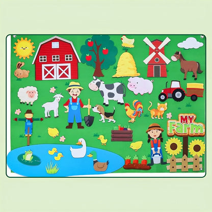🚗 NUR HEUTE: 80 % RABATT ✨Hosday® Montessori Learning Felt Board - Explore Imaginative Worlds!
