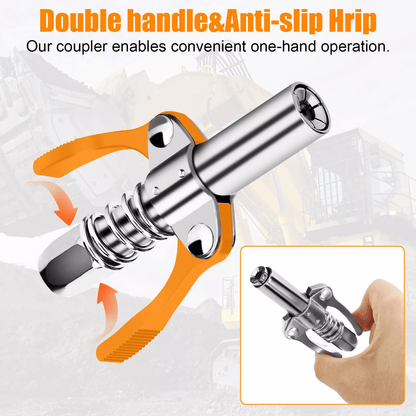 Hosday® Double Handle High Pressure Quick Release Grease Coupler
